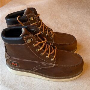 Timberland PRO Men's Dark Brown Leather Boots, US Men’s 10.5 - BRAND NEW, UNUSED